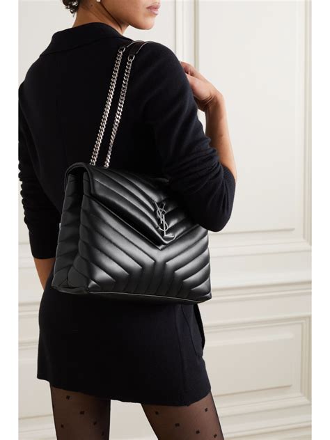 black yves saint laurent bag|ysl quilted shoulder bag.